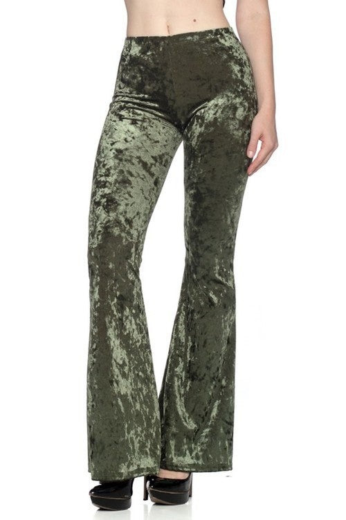 Iced Velvet Pants in Olive